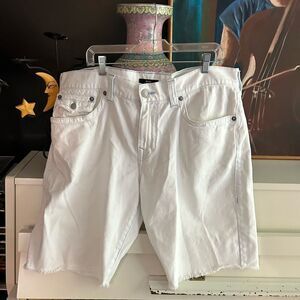 True Religion White Men's Jean Shorts 36